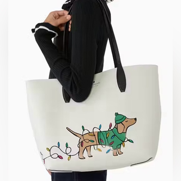 Kate Spade Christmas dachshund tote - Picture 6 of 7